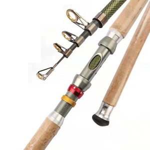 Canne à pêche ultra-courte en carbone ultra-dur avec poignée en métal, idéale pour la pêche en mer à courte portée - Product Image 3