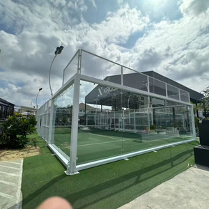 EXITO-Cancha de Pádel panorámica para exteriores de alta calidad, cancha de Pádel con instalación de césped de calidad Mondo disponible - Product Image 1