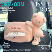 Boîte à mouchoirs de voiture en peluche pingouin personnalisée de haute qualité, très vendue, décoration de voiture en forme d'animal en peluche, jouet pingouin en peluche, cadeau en gros