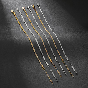 Bracelet en acier inoxydable à chaîne torsadée unisexe, bijoux géométriques, collection Printemps 2026, origine Yiwu - Product Image 1