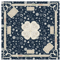 Mahjong et jeux de poker américains de luxe portables de la série Tigredetartan, 31,5 x 31,5 pouces, en stock