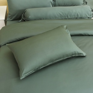 100% Tre 600 Chủ Đề Đếm Sateen Dệt Duvet Cover Set Đồng Bằng Nhuộm Bộ Đồ Giường Cho Nhà & Khách Sạn - Product Image 1