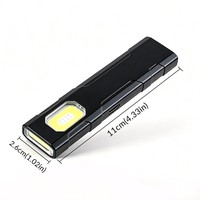 Mini linterna LED de 400mAh con 5 modos, luz de bolsillo COB recargable, lámpara de trabajo con Clip magnético, luz de emergencia EDC con carga tipo C
