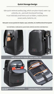 Sac à dos de photographie étanche de grande capacité UAV DSLR <span class=keywords><strong>Drone</strong></span> Gear Backpack All-in-One Outdoor Professional Camera Bag - Product Image 4