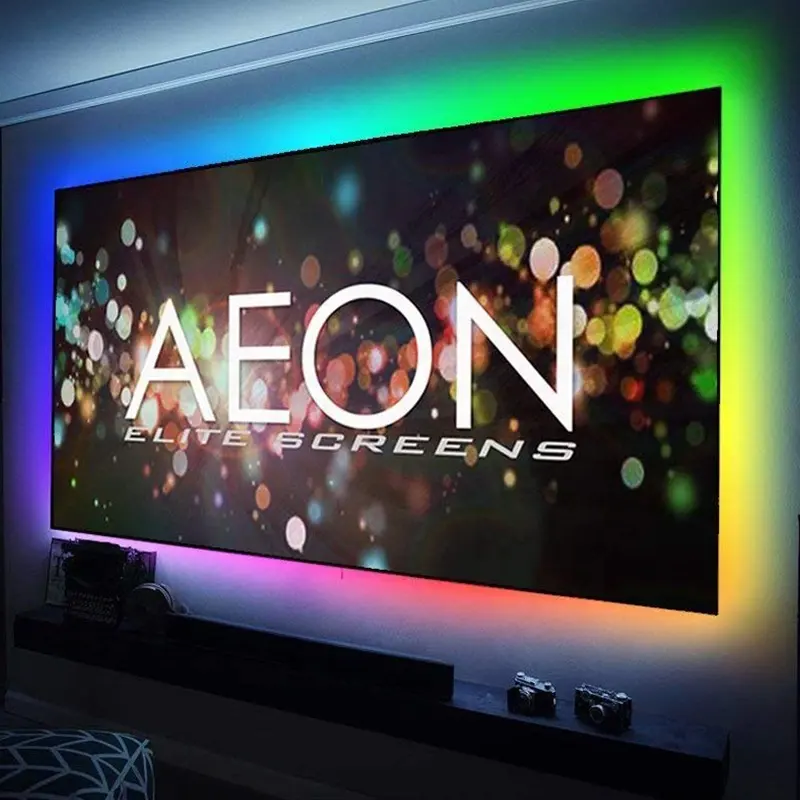 إطار تثبيت للمسرح المنزلي فائق الدقة من Aeon, إطار تثبيت للمسرح المنزلي فائق الدقة 16:9 ، 8K / 4K ، حافة مجانية ، شاشة عرض 92 بوصة