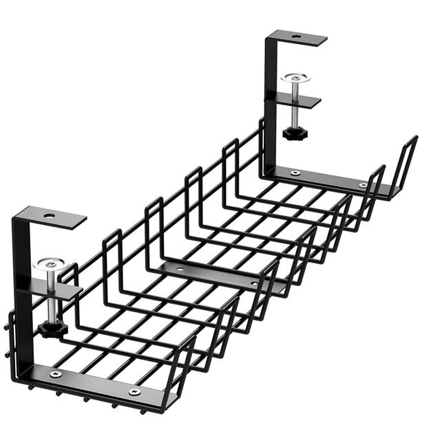 No Drill Steel Organizers, Cable Tray with Clamp for Wire Management