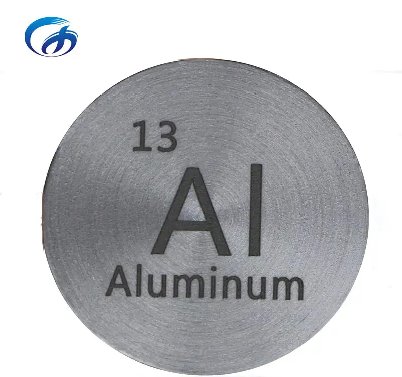 99.9% "Aluminium Murni (Al) Piringan Logam Kustom Bahan Baku Campuran Logam Aluminium Target Pukulan