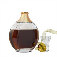 Bouteilles de vin en verre cristal créatives, approvisionnement direct usine (vin rouge/whisky/baijiu/fruits/vins jaunes), couvercle scellé, origine Yuncheng