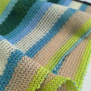 K1290182E YARD DYED WARP JACQUARD KNIT FABRIC