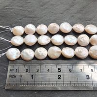 Perles de culture d'eau douce plates de qualité supérieure, grade AAA, authentiques, en vrac, blanches, pour bijoux naturels