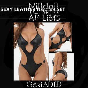 Top Halter Sexy de Estilo Europeo Americano para Mujer, Espalda Descubierta, de Cuero y Satén, Transpirable, con Copas Extraíbles y Acolchadas - Product Image 2
