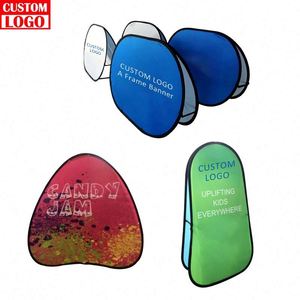 Banner Impermeable Tipo Pop-Up Horizontal con Marco en A y Logotipo Personalizado para Exteriores, Exhibiciones, Eventos, Publicidad y Señalización de Pared - Product Image 1