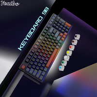 Teclado inalámbrico para gaming, dispositivo con interruptor arcoíris, WIN china, venta al por mayor, VX al Blue