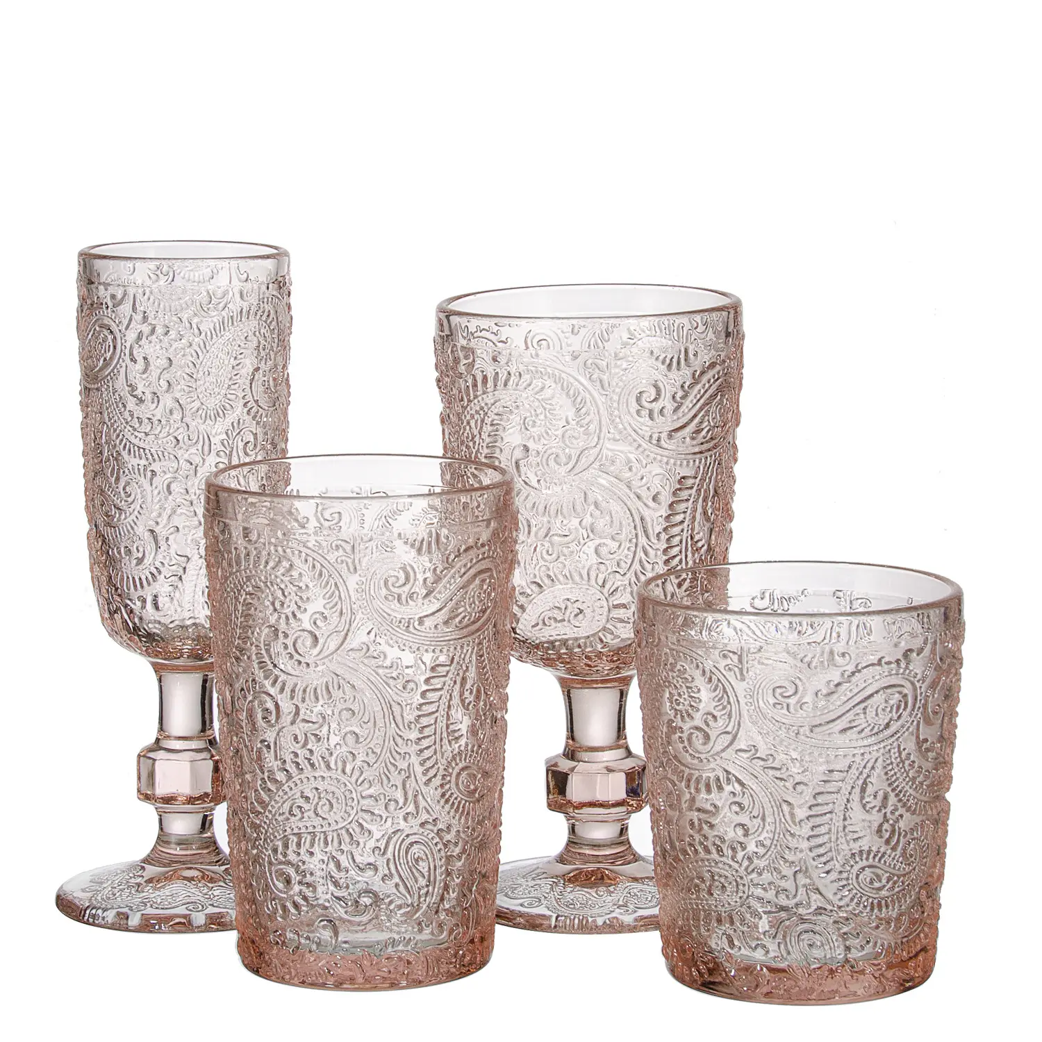 Renkli kalın fantezi moda noel içme bardakları Vintage şeffaf şarap kadehi Goblets