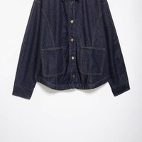 Nouvelle collection Printemps 2027 – Ensemble deux pièces en jean pour femme : veste chemise et short, col à revers, simple boutonnage, poches plaquées, indigo