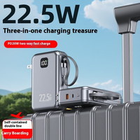 Batterie externe haute capacité 20000 mAh avec affichage numérique, quatre sorties USB Type C, 22,5 W PD, station d'alimentation portable 20000 mAh