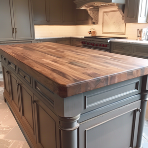 Encimeras de bloques de carnicero de madera maciza, tapas de tocador y mesas de isla de cocina de nogal sudamericano con diseño de articulación de dedo - Product Image 6