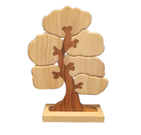 Natürliches Holz-Familienstammbaum-Puzzle mit 9 Blättern, Kinderzimmer-Dekoration, Holz-Familienpuzzle, Muttertagsgeschenk