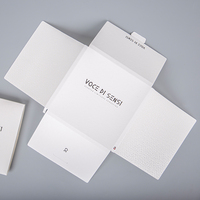 Enveloppe en papier d'art personnalisée 300 g/m² Cadeau en or noir Emballage de sachets de carte de remerciement avec revêtement UV Sérigraphie Boîte élégante