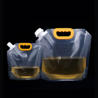 Poche de Rangement d'Eau Pliante en Plastique de 5 L pour Camping, Randonnée, Extérieur, Transparente, avec Poignée, Bec Verseur et Logo Personnalisé
