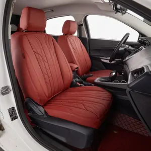 EKR Custom Fit Full Set Car Seat Covers for Honda Accord 2013 2014 2015 2016 2017 (Rear Row W/Solid Folding Backrest) leather