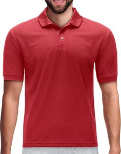 Camisas tácticas Piqué Golf deporte Absorbe la humedad Rendimiento Polo de golf de manga corta Polo de ajuste regular suave - Product Image 4