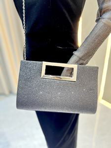 Sac à main <span class=keywords><strong>de</strong></span> soirée élégant 2026 en gros, pochette ornée <span class=keywords><strong>de</strong></span> strass pour femme, sac à bandoulière chaîne pour fête formelle - Product Image 4