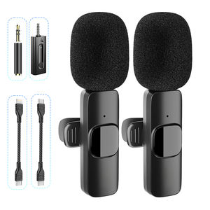 Micrófono Lavalier inalámbrico 6 en 1, micrófono inalámbrico <span class=keywords><strong>para</strong></span> iPhone 15, cámara de teléfono <span class=keywords><strong>Android</strong></span>, sincronización automática con <span class=keywords><strong>clip</strong></span> y reducción de ruido - Product Image 1