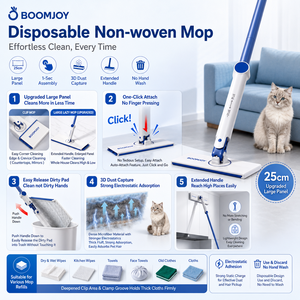 Serpillère réutilisable mains libres avec <span class=keywords><strong>capture</strong></span> de poussière 3D et poignée antidérapante pour lingettes sèches/humides et essuie-tout de cuisine – Pas de lavage à la main nécessaire - Product Image 2