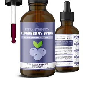 In Stock Black Elderberry Syrup Berry Flavor Sambucus Elderberry Liquid Extract Drops