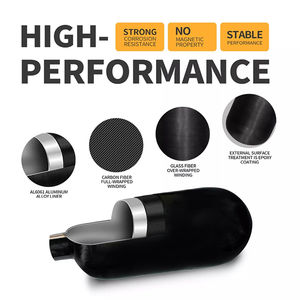 Tanque de aire vacío 68Ci 4500Psi de alta capacidad, tanque de Paintball de aluminio con regulador - Product Image 3