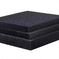 Éponge filtrante biochimique en mousse noire rectangulaire en plastique écologique 5W pour aquarium et salon