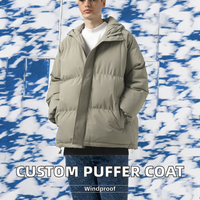 Abrigo acolchado de invierno unisex, abrigo informal con cuello levantado, venta al por mayor con logotipo personalizado, Abrigo acolchado cálido con relleno de polietileno, envío directo