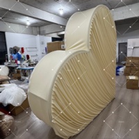 Arco en Forma de Corazón de Tela de Seda MUWEI para Cabina de Fotos de Bodas, Fiestas de Cumpleaños, Propuesta de Matrimonio, Decoración del Hogar
