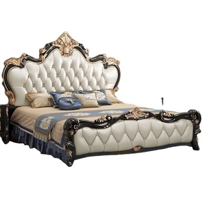 Europäische Betten Prinzessin Holz betten Schlafzimmer möbel Einzel Doppel geschnitzte Lagerung Queen-Bett - Product Image 3