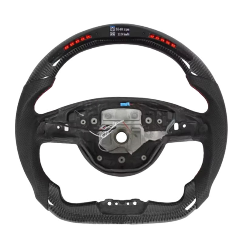 LED + fibre de carbone + cuir perforé + Avec vibration