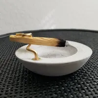 Bougie ronde en céramique, 1 pièce, porte-bâton de brûleur