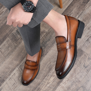 Mens Loafers Designer Fashion Man Autumn Dress Shoes Leather Shoes Men Belt for Combination Best Oualty Leather Calf <b>Boat</b> Shoes - Product Image 6