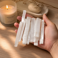 Bâtons et tours de sélénite naturelle brute pour la guérison des chakras par le Reiki, la décoration intérieure, le nettoyage énergétique, spécimens minéraux, vente en gros