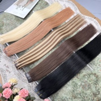 Extensions de cheveux humains vierges Remy européens doublement étirés, couleur mèche, à clipser invisibles, sans couture, vente en gros