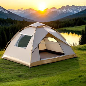 Carpa de Camping Impermeable Oxford para 2/4 Personas, Apertura Automática en 3 Segundos, Cuatro Estaciones, Dos Habitaciones, con Bolsa de Transporte para Senderismo, Pesca y Música - Product Image 4