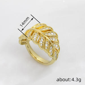 Anillo de lujo de oro amarillo con diamantes para mujer, corte redondo brillante, color G natural, joyería de boda T0753 - Product Image 5