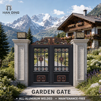 Portail de jardin en aluminium inoxydable, écologique, résistant aux UV, sans entretien, installation facile, fermeture automatique, thermolaqué pour villa