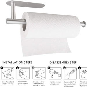 <span class=keywords><strong>Portarotolo</strong></span> da Parete in Acciaio Inossidabile <span class=keywords><strong>per</strong></span> Bagno e Cucina, <span class=keywords><strong>Scaldasalviette</strong></span> e Porta Asciugamani a Muro - Product Image 3