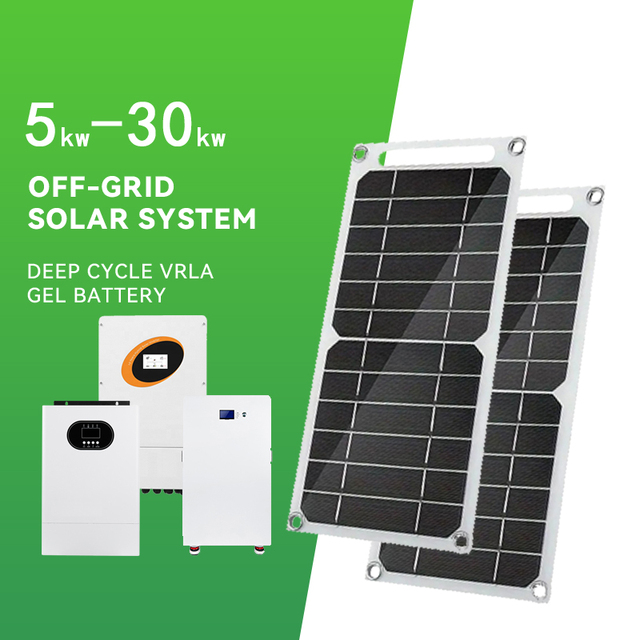 Complete Hybrid Solar System 5kW-25kVA Polycrystalline Silicon Solar Panel Power Kit Home Use 10kW Single Phase 110V/220V MPPT