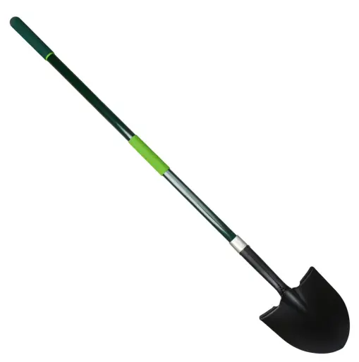 garden tool Forged Steel Round Shovel Sharp Spade with Fiberglass Handle