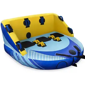 HIFUN أنابيب قابلة للنفخ مخصصة للقارب 3 شخص قابل للنفخ للشاطئ Waterski أنبوب قابل للنفخ