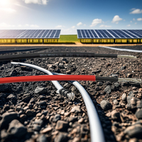 Câble solaire en cuivre étamé isolé électrique à conductivité supérieure 2.5 4mm 6mm DC H1Z2Z2-K fils PV
