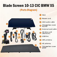 Pantalla de Navegación HD de 12.3'' para BMW X5/X6 2010-2013 Sistema CIC, CarPlay y Android Auto Inalámbricos, Funciones Originales del Vehículo