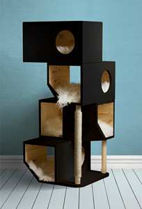 أحدث تصميم لعام 2024: بيت حيوانات أليفة مصنوع من الخشب المستدام، قابل للتركيب على الحائط، أثاث فريد وجذاب لتسلق القطط والكلاب - Product Image 2